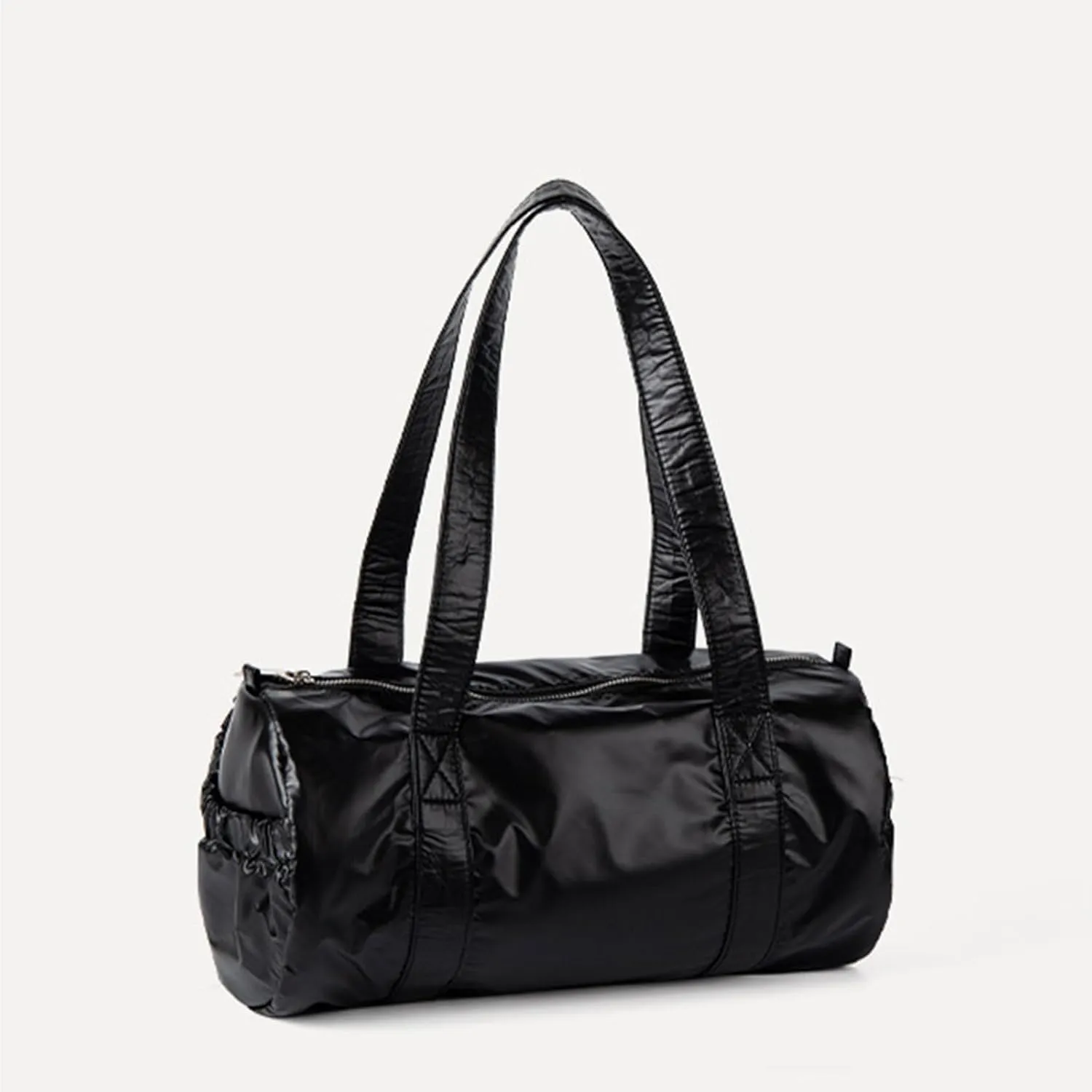 Women Aesthetic Nylon Shoulder Bag Korean Styles Casual Multipurpose Commuters Student Cylinder Underarm Handbag Purse Shoulder Handbag