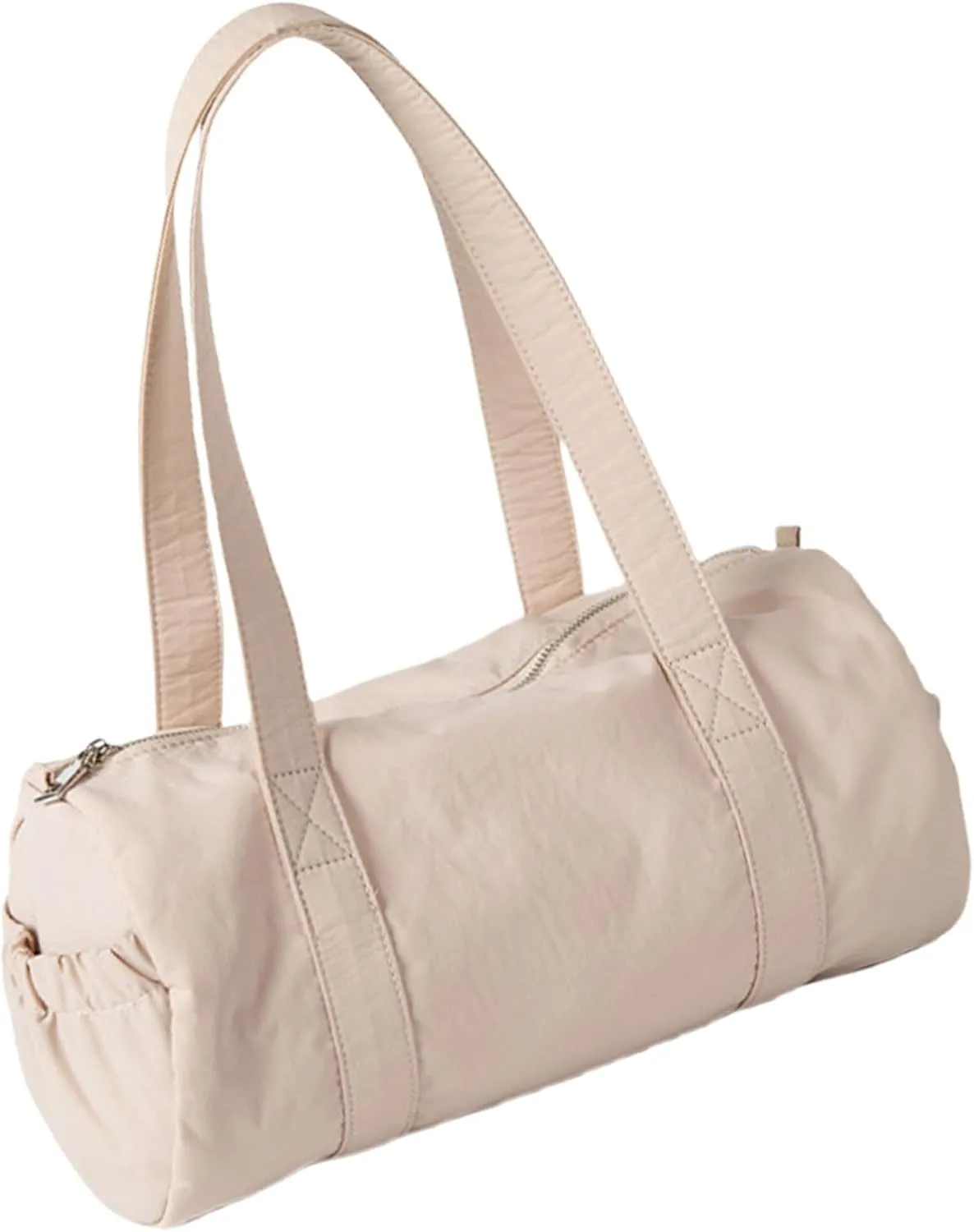 Women Aesthetic Nylon Shoulder Bag Korean Styles Casual Multipurpose Commuters Student Cylinder Underarm Handbag Purse Shoulder Handbag