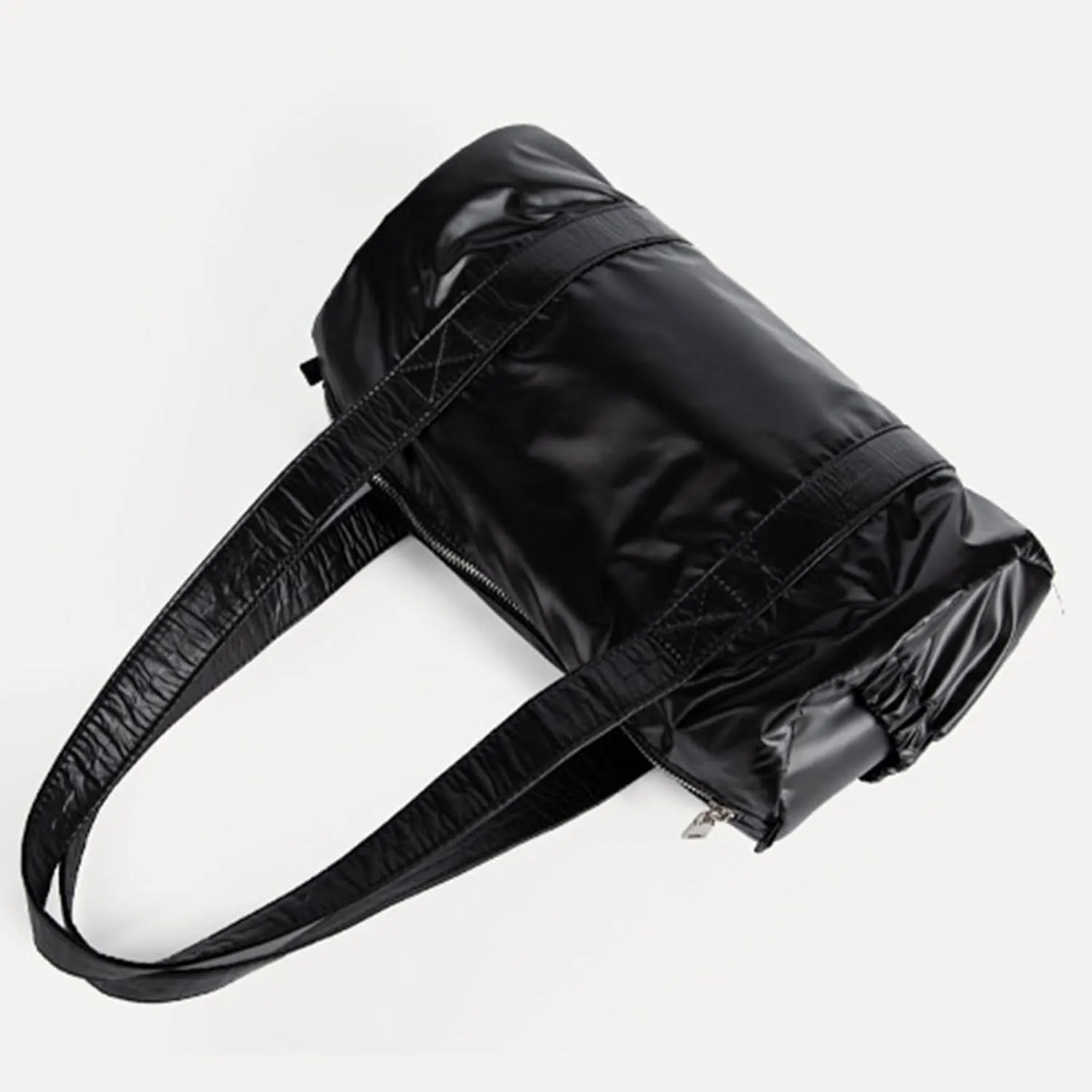 Women Aesthetic Nylon Shoulder Bag Korean Styles Casual Multipurpose Commuters Student Cylinder Underarm Handbag Purse Shoulder Handbag