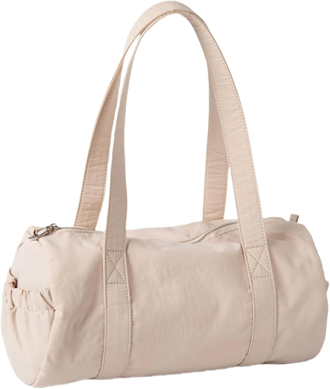 Women Aesthetic Nylon Shoulder Bag Korean Styles Casual Multipurpose Commuters Student Cylinder Underarm Handbag Purse