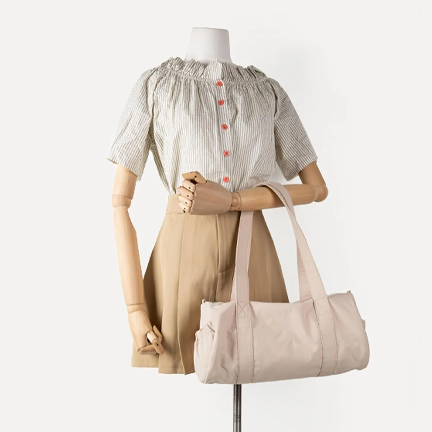 Women Aesthetic Nylon Shoulder Bag Korean Styles Casual Multipurpose Commuters Student Cylinder Underarm Handbag Purse