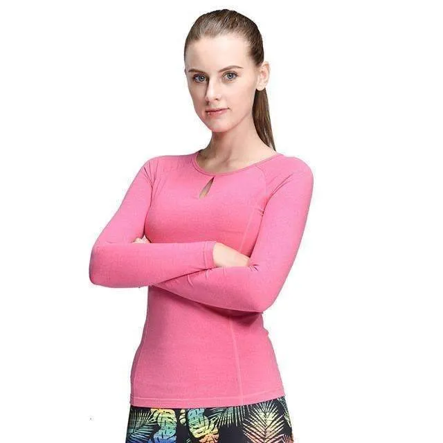 Women Compression Sport T-Shirt Running Mujer Deportivas Woman FitnessT-Shirt Running Women Clothes Long Sleeve Yoga Tops