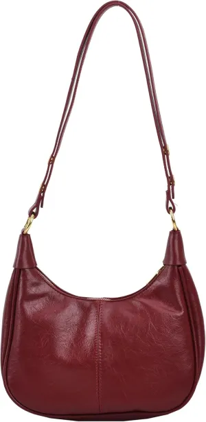 Women Shoulder Bag PU Leather Hobo Bag Vintage Trend Underarm Purse with Adjustable Strap