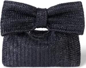 Women Straw Bow Purse Summer Beach Bag Woven Clutch Bag Vacation Tote Party Handbags Wedding Formal 2025 New