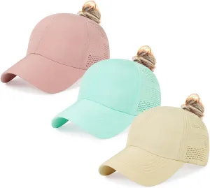 Womens Baseball Cap,Quick Drying Ponytail Hat,Lightweight UV Protection Mesh Sun Hat,Breathable Running Golf Hats for Women