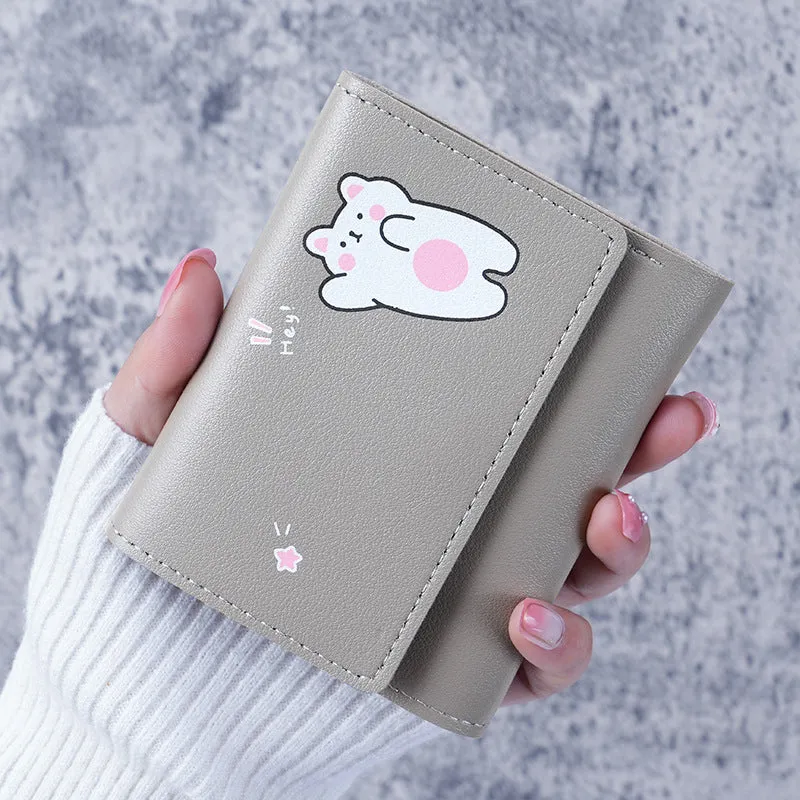 Women's Comfortable Korean Short Simple Clutch Ladies Wallets