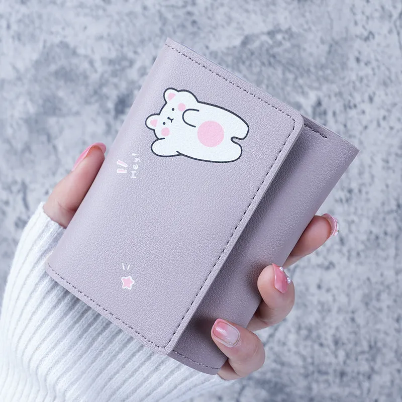 Women's Comfortable Korean Short Simple Clutch Ladies Wallets