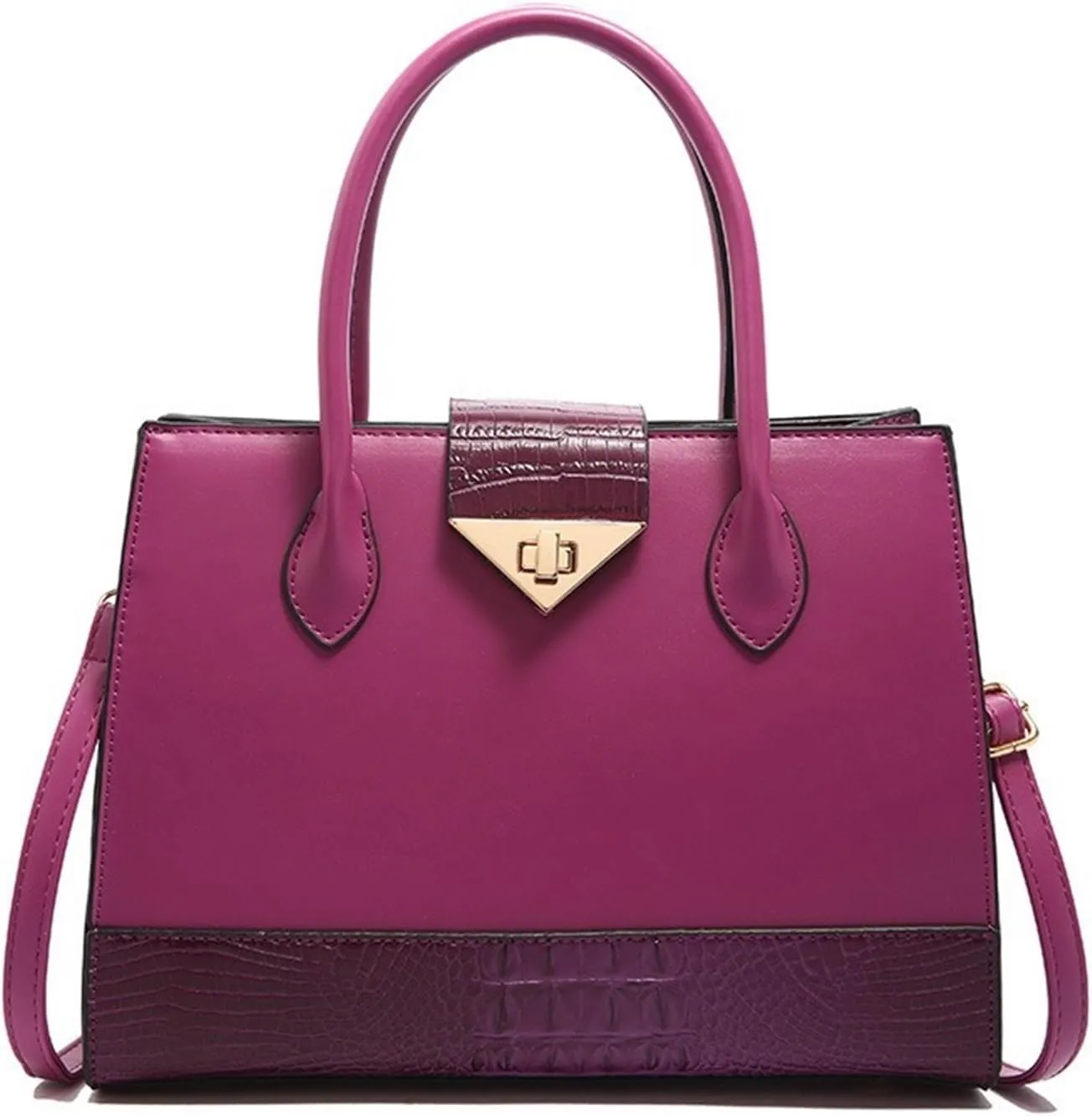Women's Crocodile Tote Bag One-shoulder Straddle Handbag