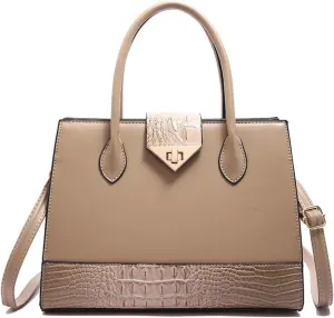 Women's Crocodile Tote Bag One-shoulder Straddle Handbag