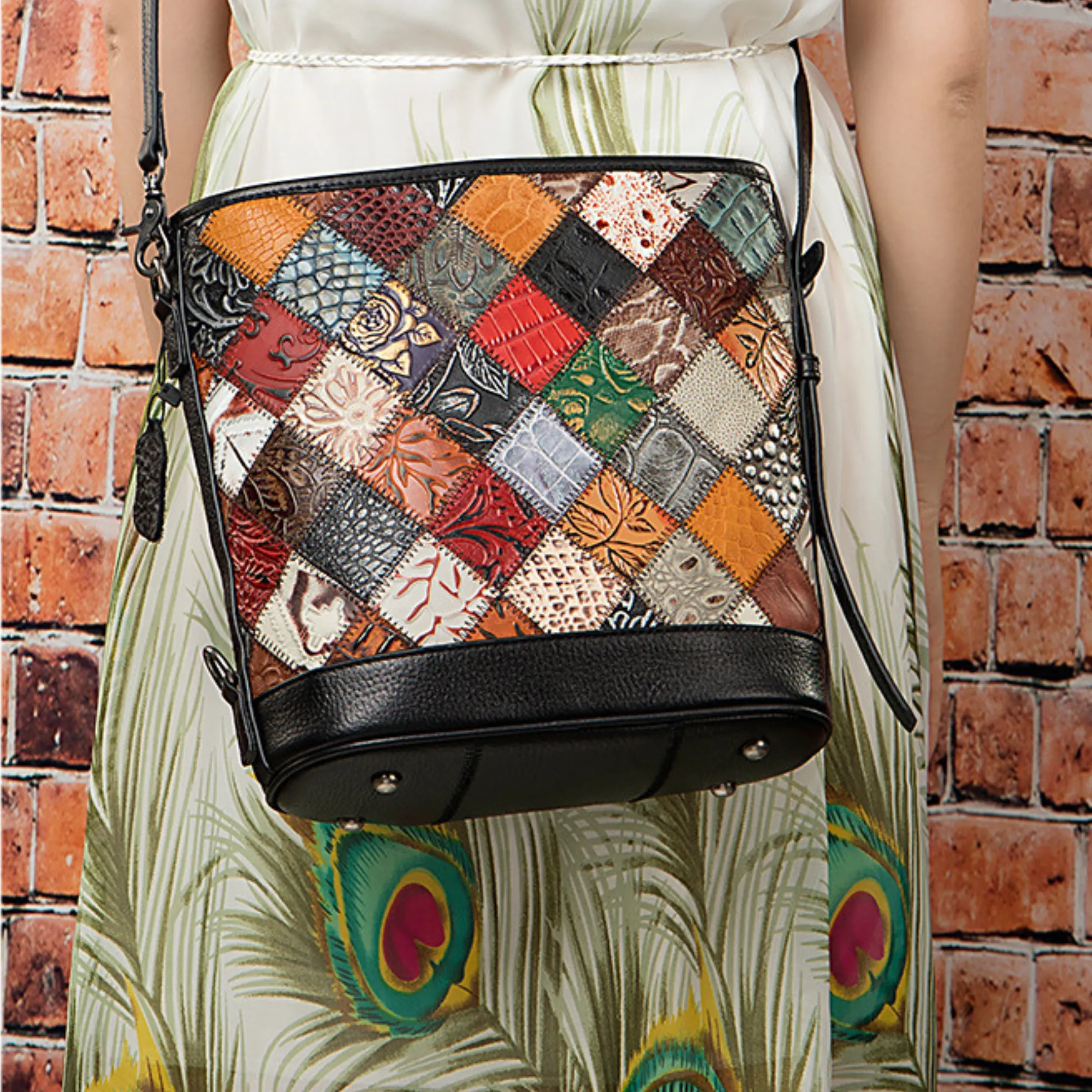 Women’s Designer Genuine Leather Crossbody Tote Satchel Bag