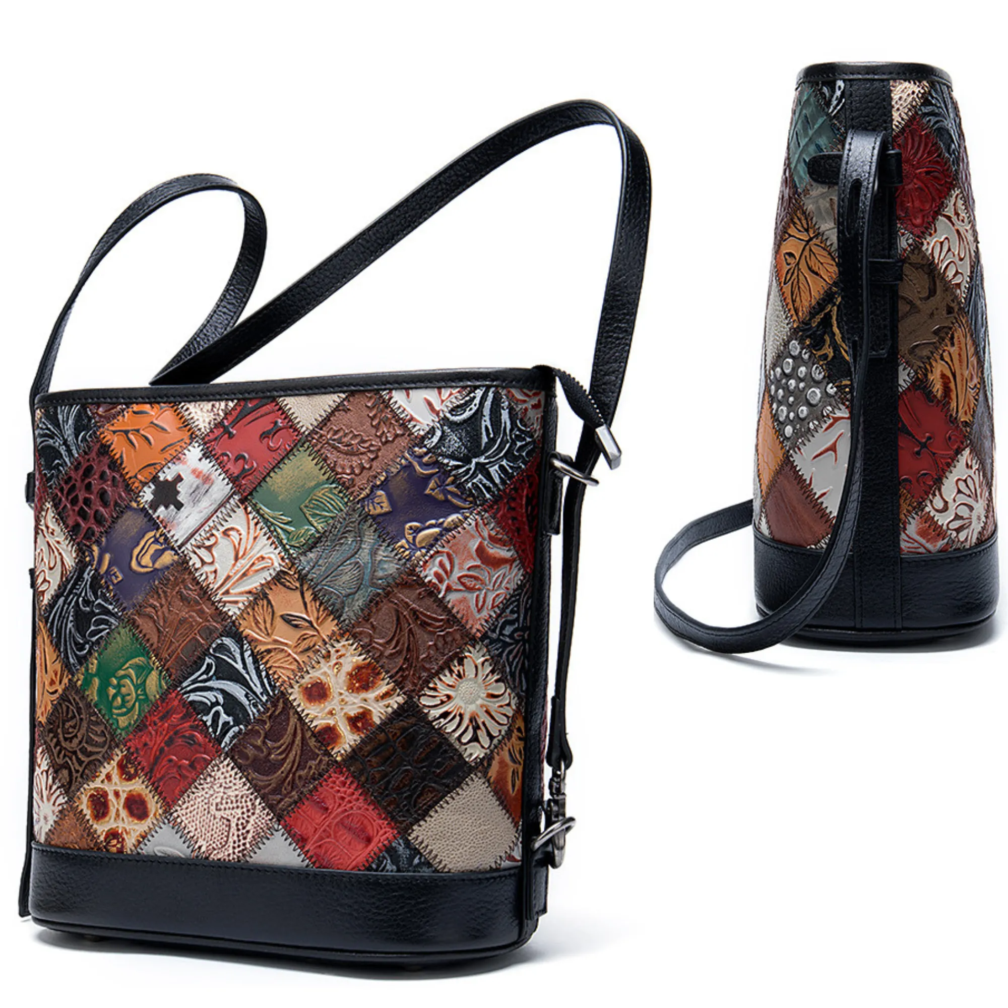 Women’s Designer Genuine Leather Crossbody Tote Satchel Bag