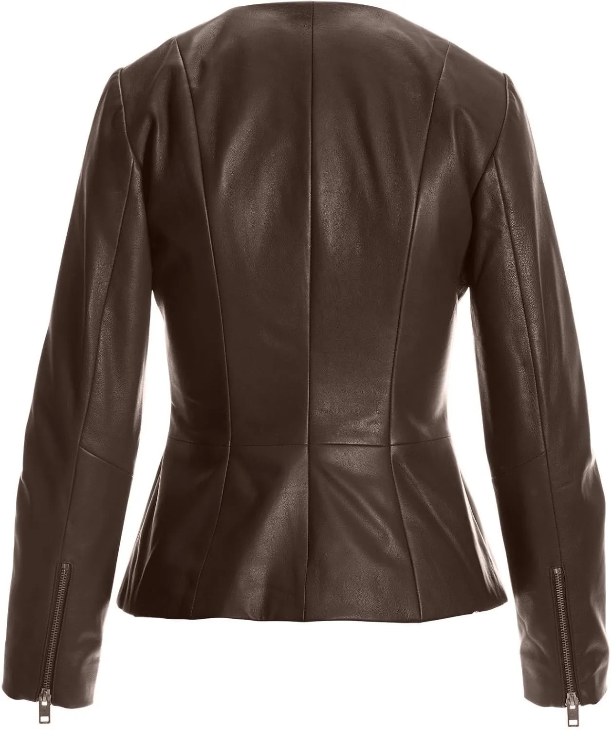 Womens Drowned Black Biker Lambskin Genuine Leather Jacket, Biker Jacket