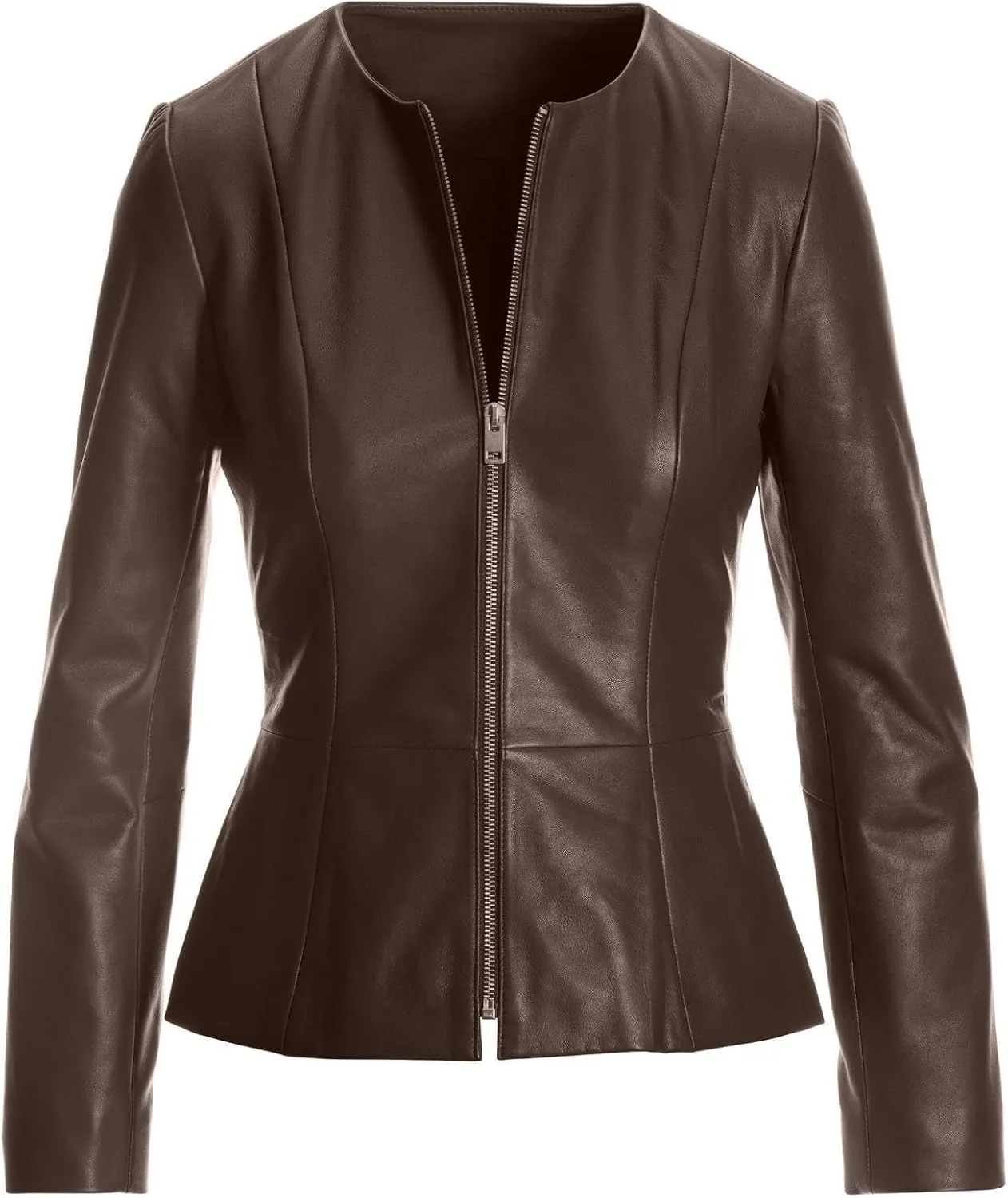 Womens Drowned Black Biker Lambskin Genuine Leather Jacket, Biker Jacket