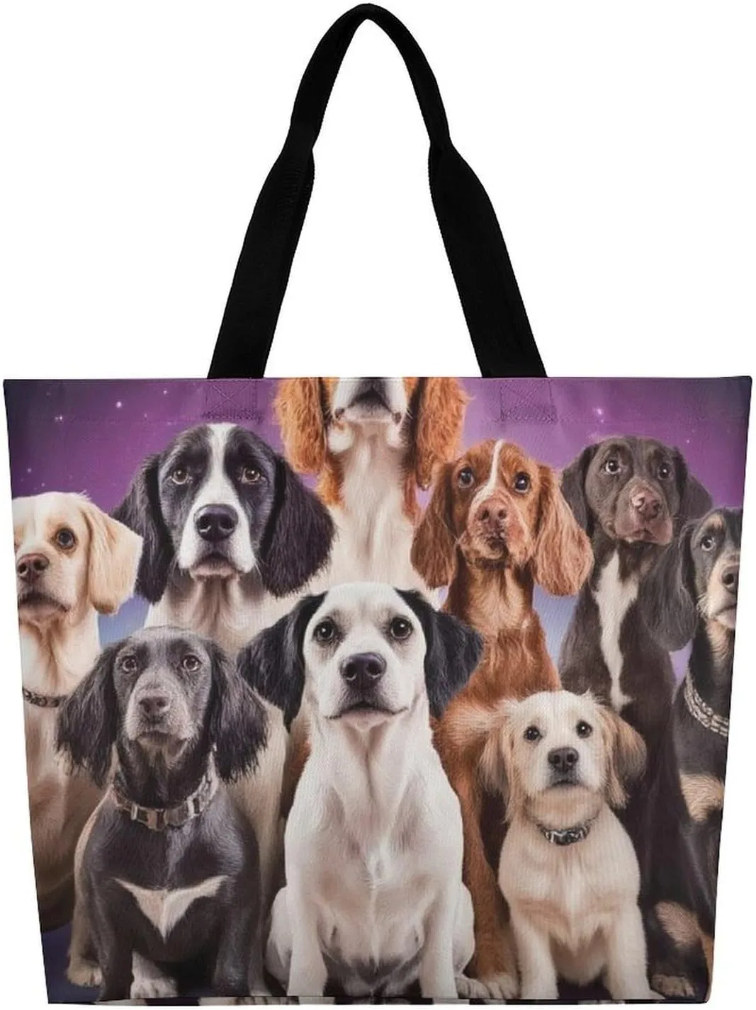 Womens Grocery Bag, Large Capacity Tote Bags Portable Reusable Shopping Shoulder Bag