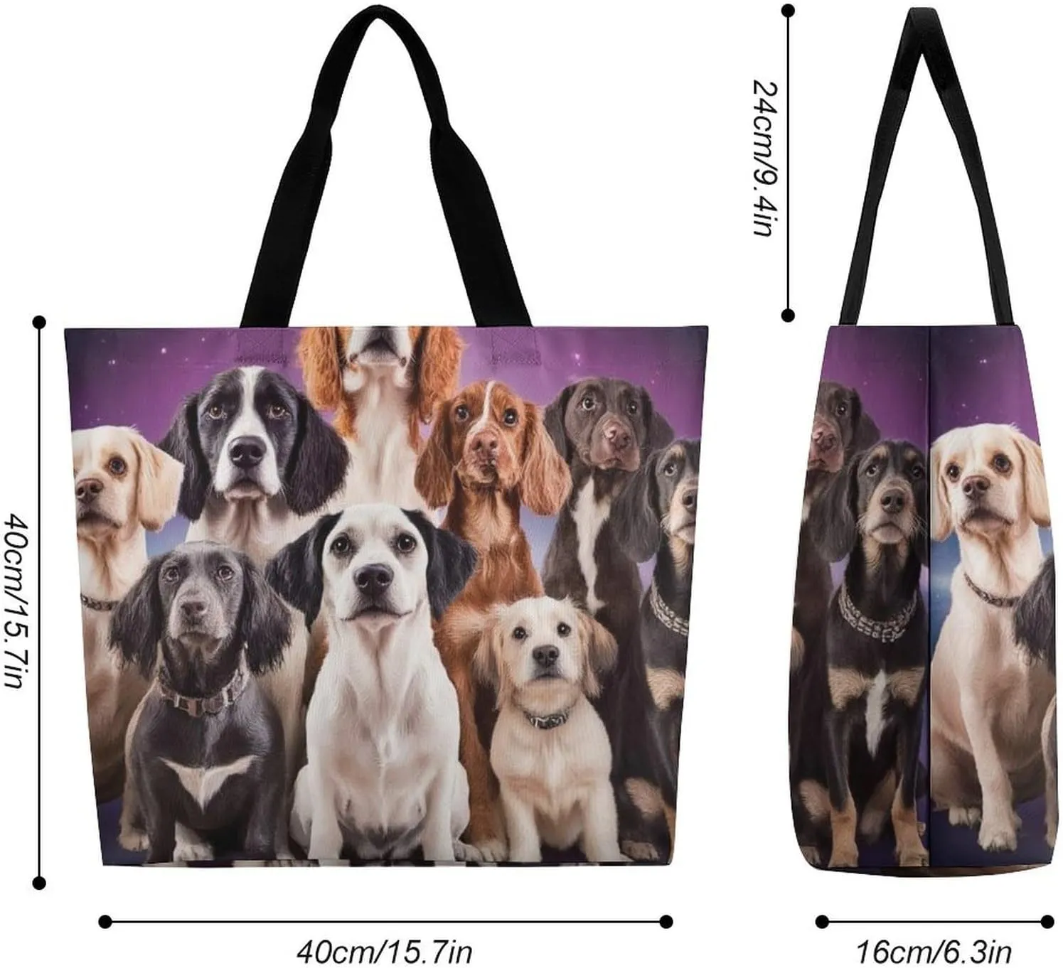 Womens Grocery Bag, Large Capacity Tote Bags Portable Reusable Shopping Shoulder Bag