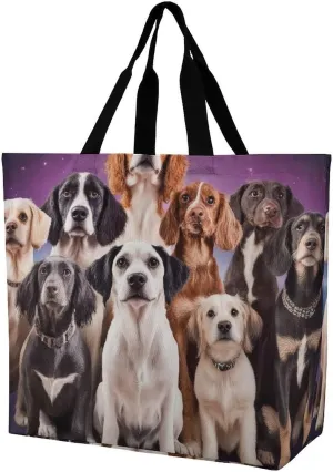 Womens Grocery Bag, Large Capacity Tote Bags Portable Reusable Shopping Shoulder Bag