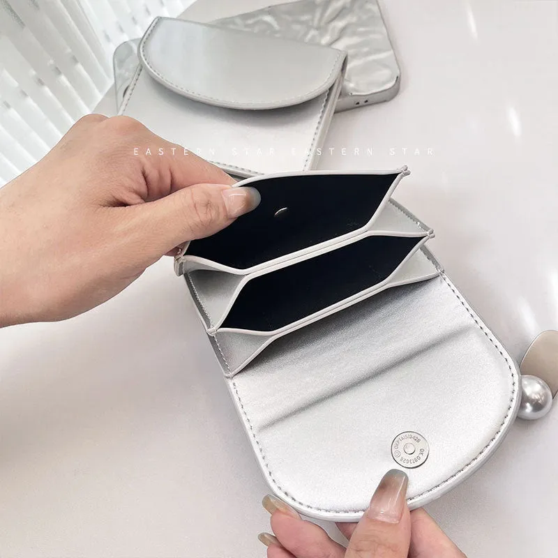 Women's Heavy Korean Style Sier Simple Cover Ladies Wallets