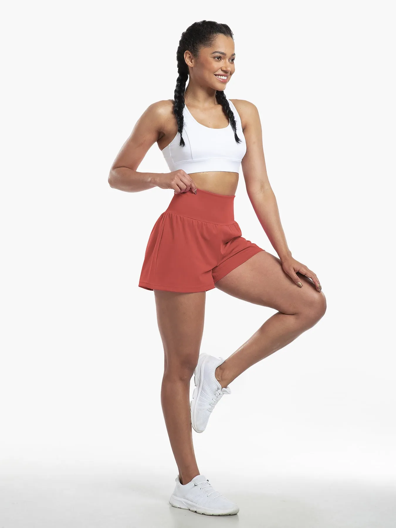 Women's High Waist Yoga Shorts - Breathable &amp; Quick Dry
