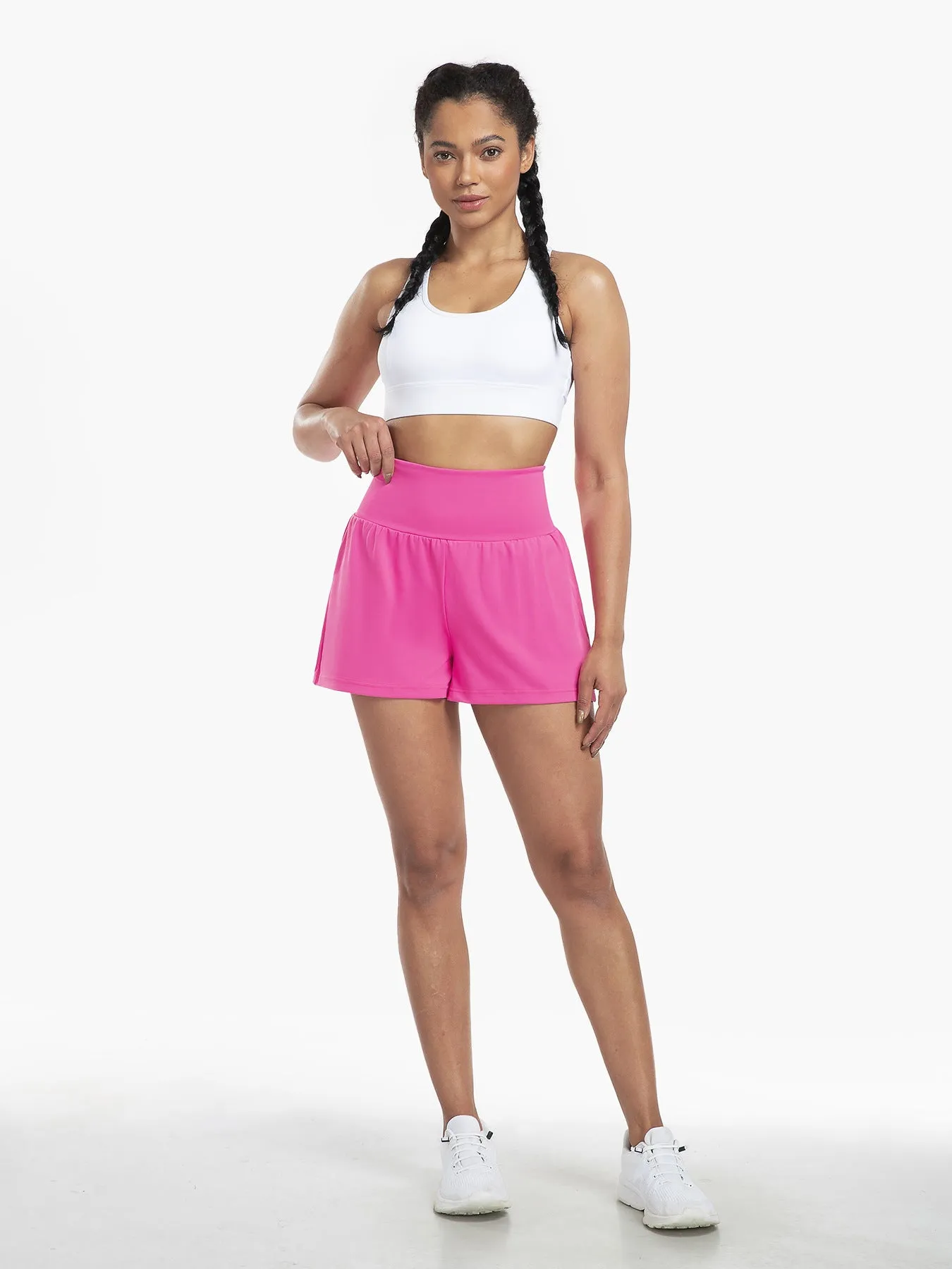 Women's High Waist Yoga Shorts - Breathable &amp; Quick Dry