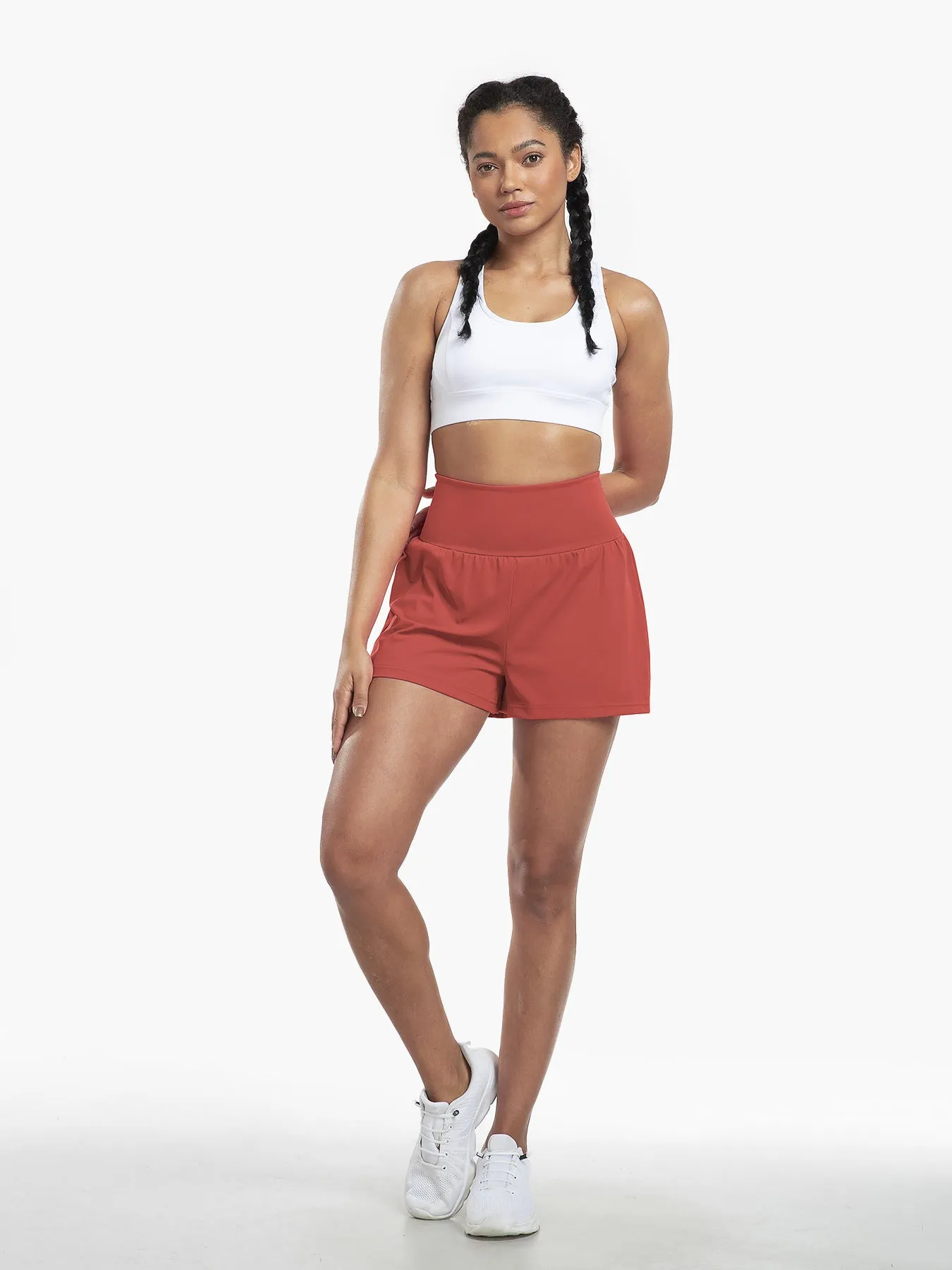 Women's High Waist Yoga Shorts - Breathable &amp; Quick Dry