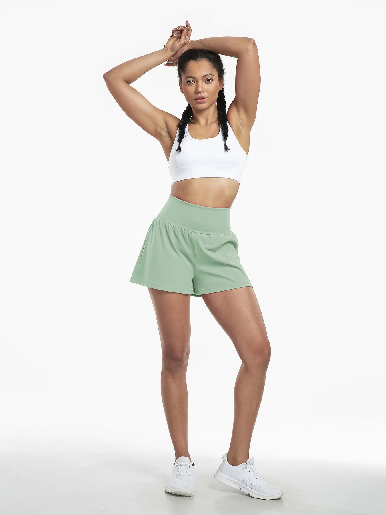 Women's High Waist Yoga Shorts - Breathable &amp; Quick Dry