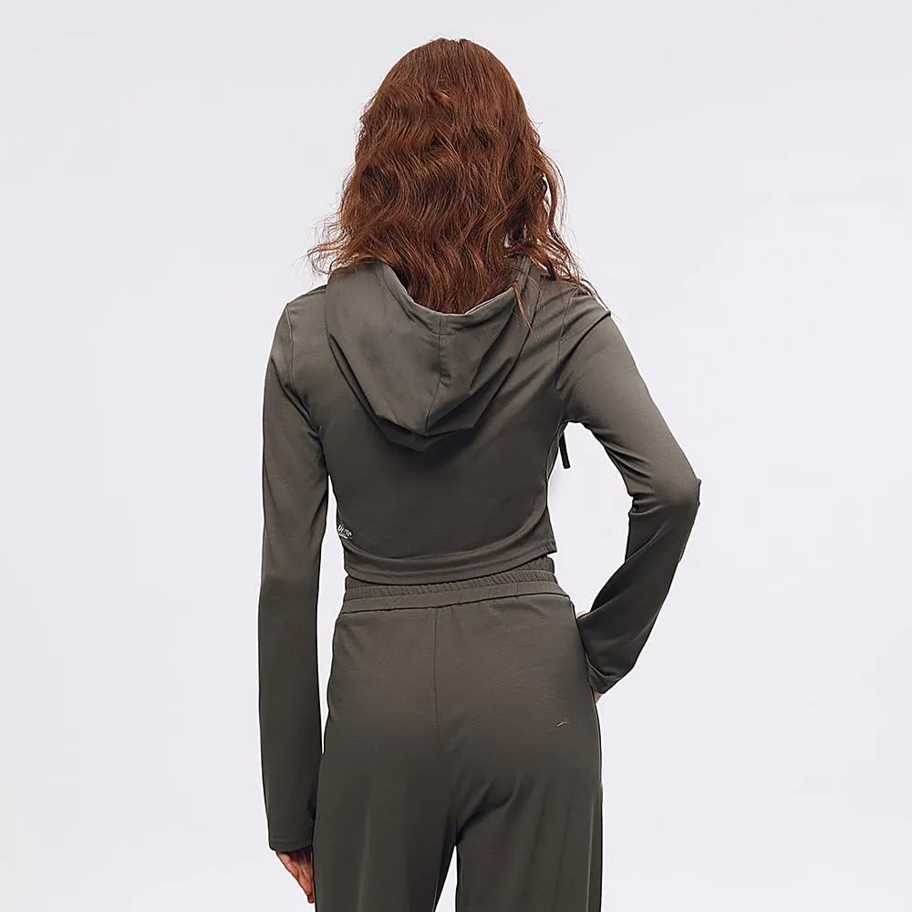 Women's Jogging Jackets UV Protection Jacket Slim Fit Sportswear High Waist Workout Coat UPF50 