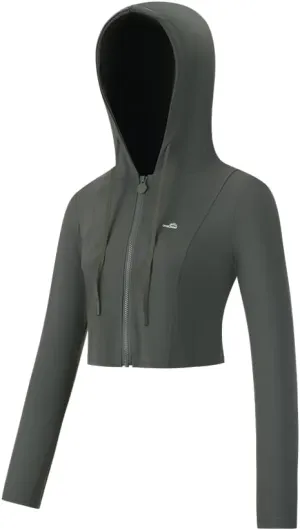 Women's Jogging Jackets UV Protection Jacket Slim Fit Sportswear High Waist Workout Coat UPF50 