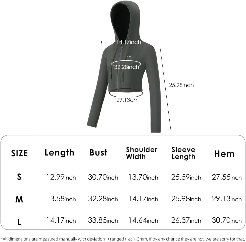 Women's Jogging Jackets UV Protection Jacket Slim Fit Sportswear High Waist Workout Coat UPF50 