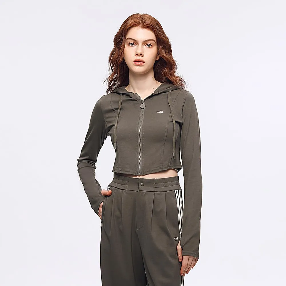 Women's Jogging Jackets UV Protection Jacket Slim Fit Sportswear High Waist Workout Coat UPF50 