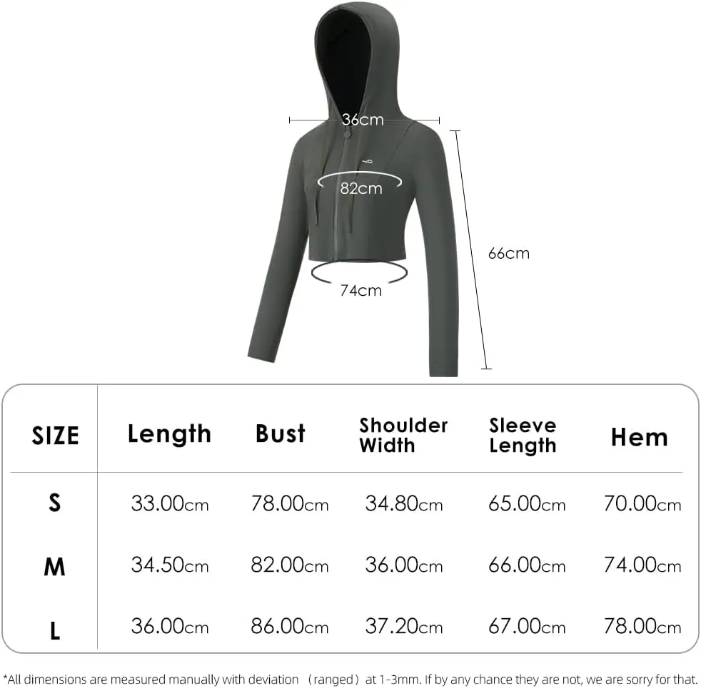 Women's Jogging Jackets UV Protection Jacket Slim Fit Sportswear High Waist Workout Coat UPF50 
