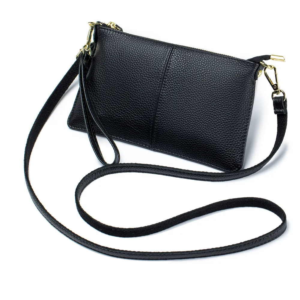 Women's Leather Female Genuine Clutch Soft Versatile Crossbody Bags