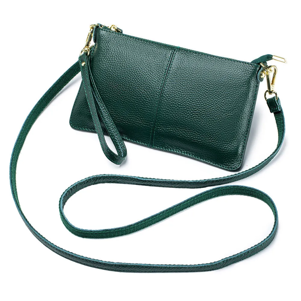 Women's Leather Female Genuine Clutch Soft Versatile Crossbody Bags