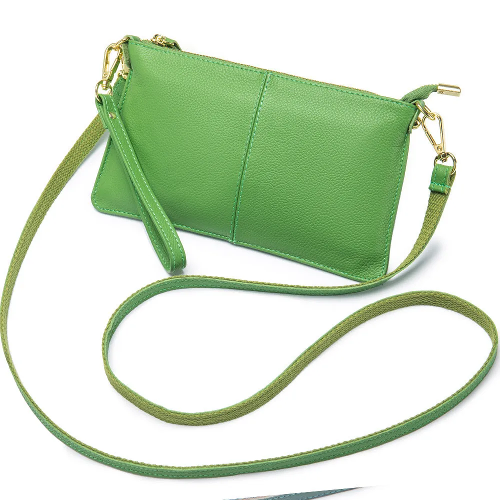 Women's Leather Female Genuine Clutch Soft Versatile Crossbody Bags