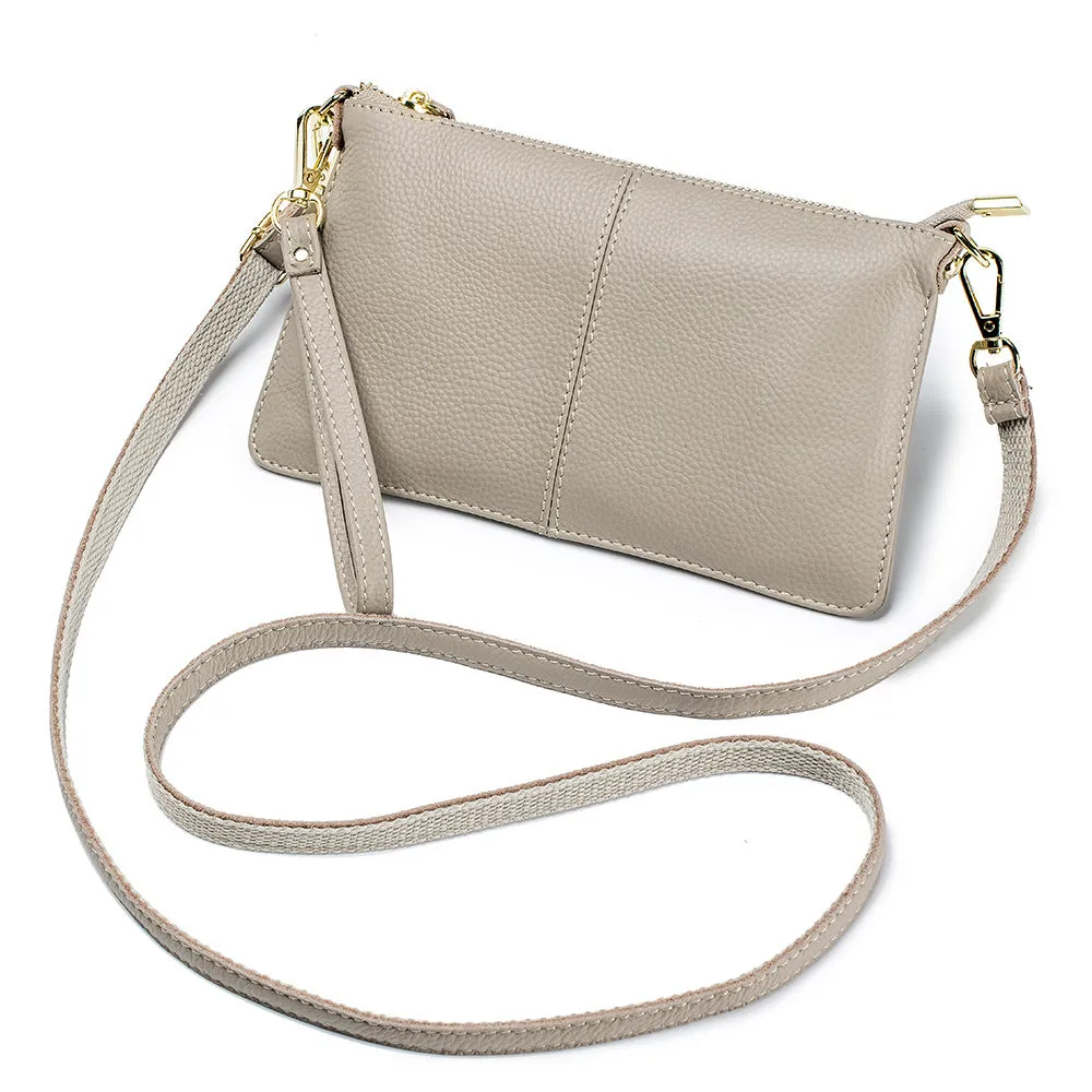 Women's Leather Female Genuine Clutch Soft Versatile Crossbody Bags