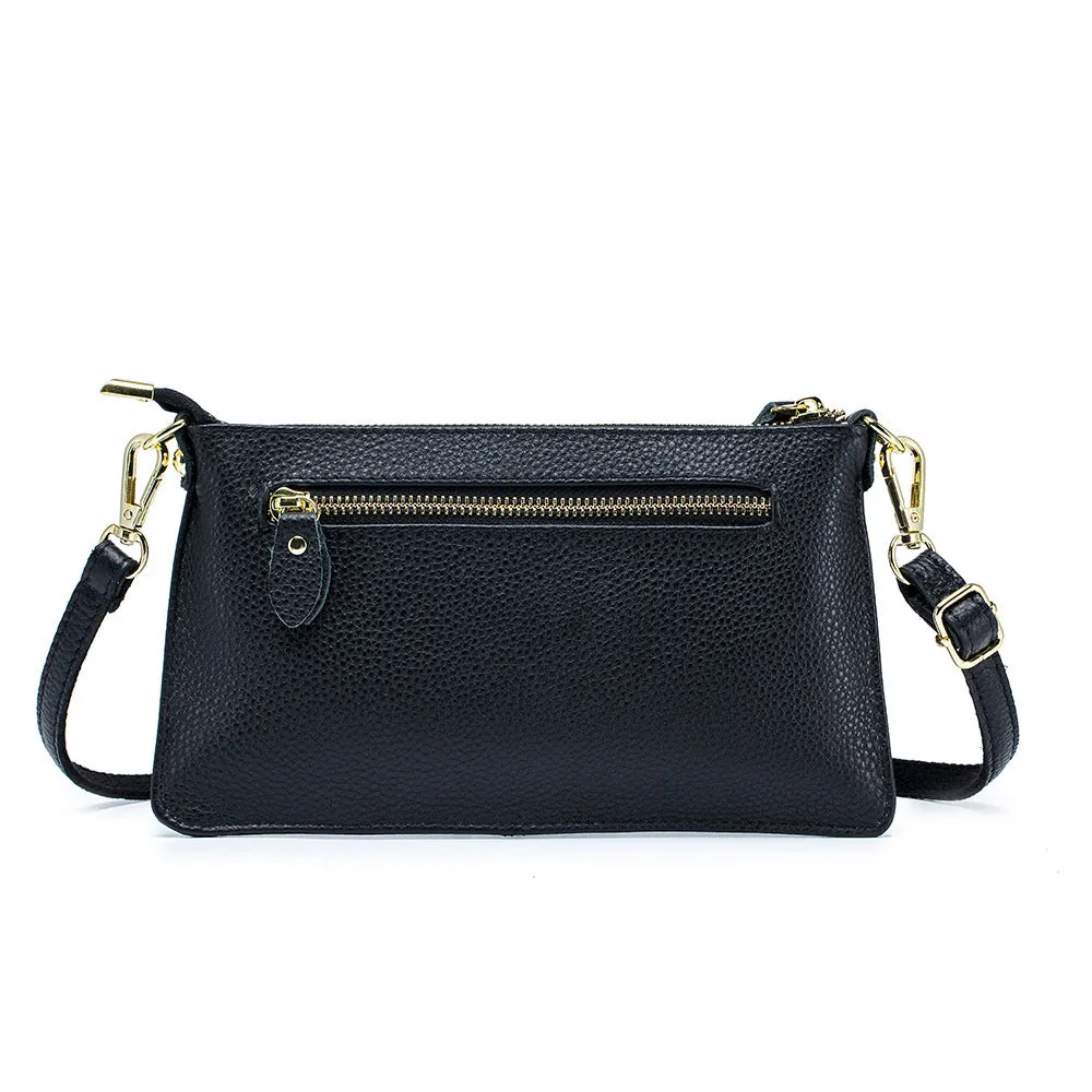 Women's Leather Female Genuine Clutch Soft Versatile Crossbody Bags