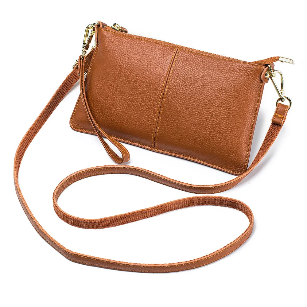 Women's Leather Female Genuine Clutch Soft Versatile Crossbody Bags
