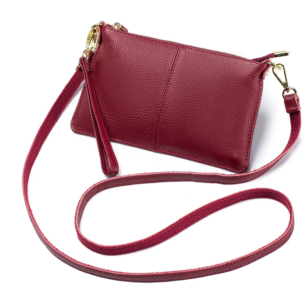 Women's Leather Female Genuine Clutch Soft Versatile Crossbody Bags