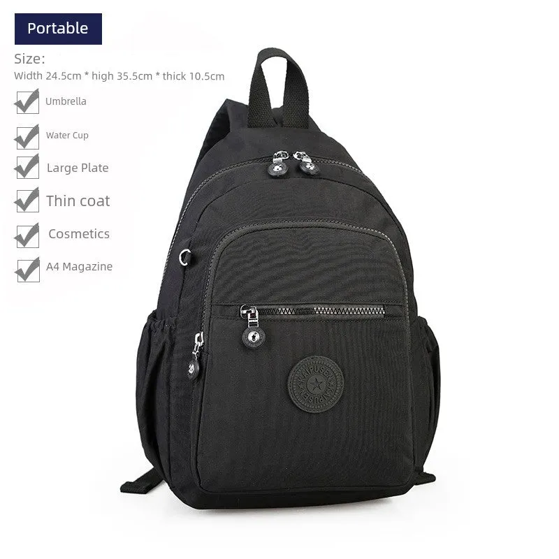 Women's Multi-Layer Nylon Backpack