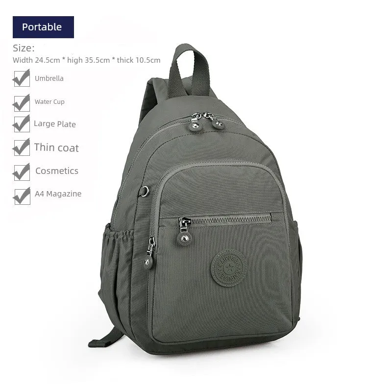 Women's Multi-Layer Nylon Backpack