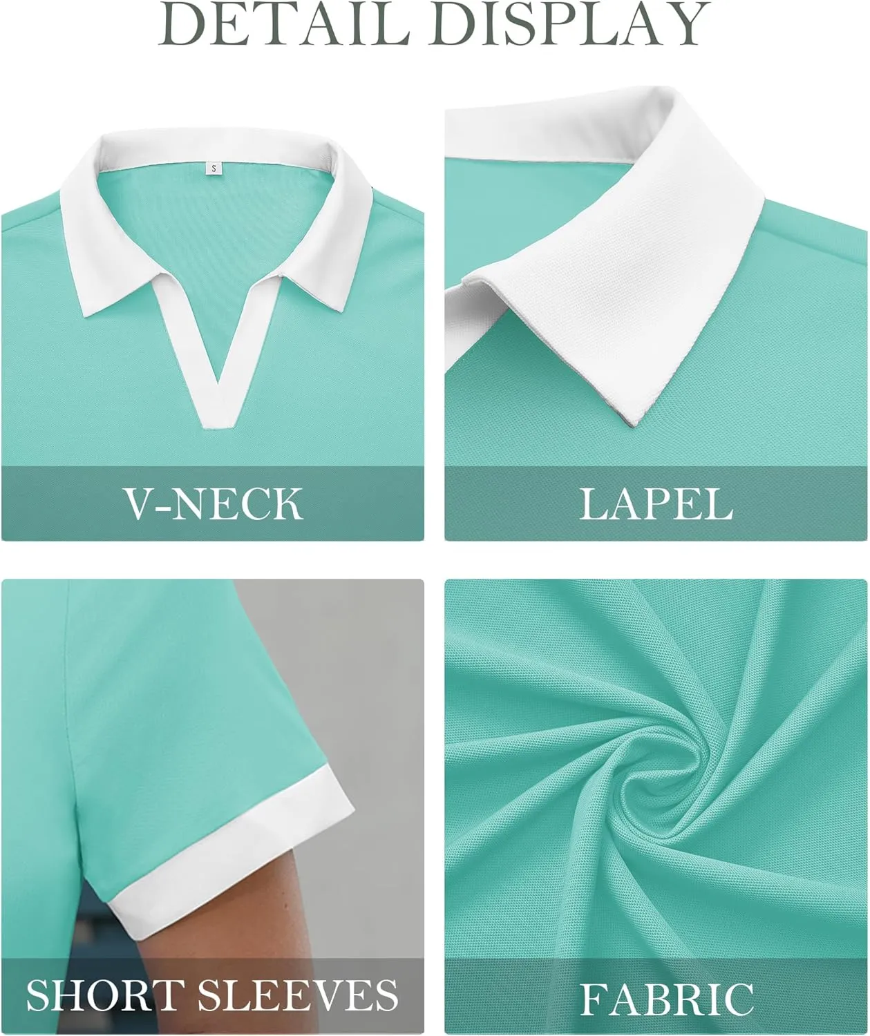Womens Polo Shirts Short Sleeve UPF 50  Blouse Colorblock Golf Polos Shirt Collared Tops Quick Dry Shirt