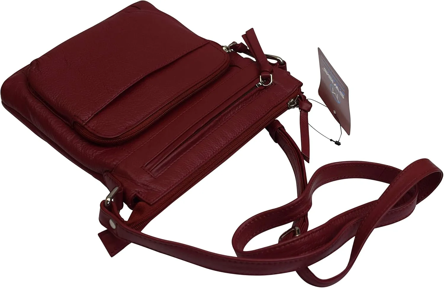 Women's Premium Genuine Leather Organizer Purse Ladies Crossbody Shoulder Bag