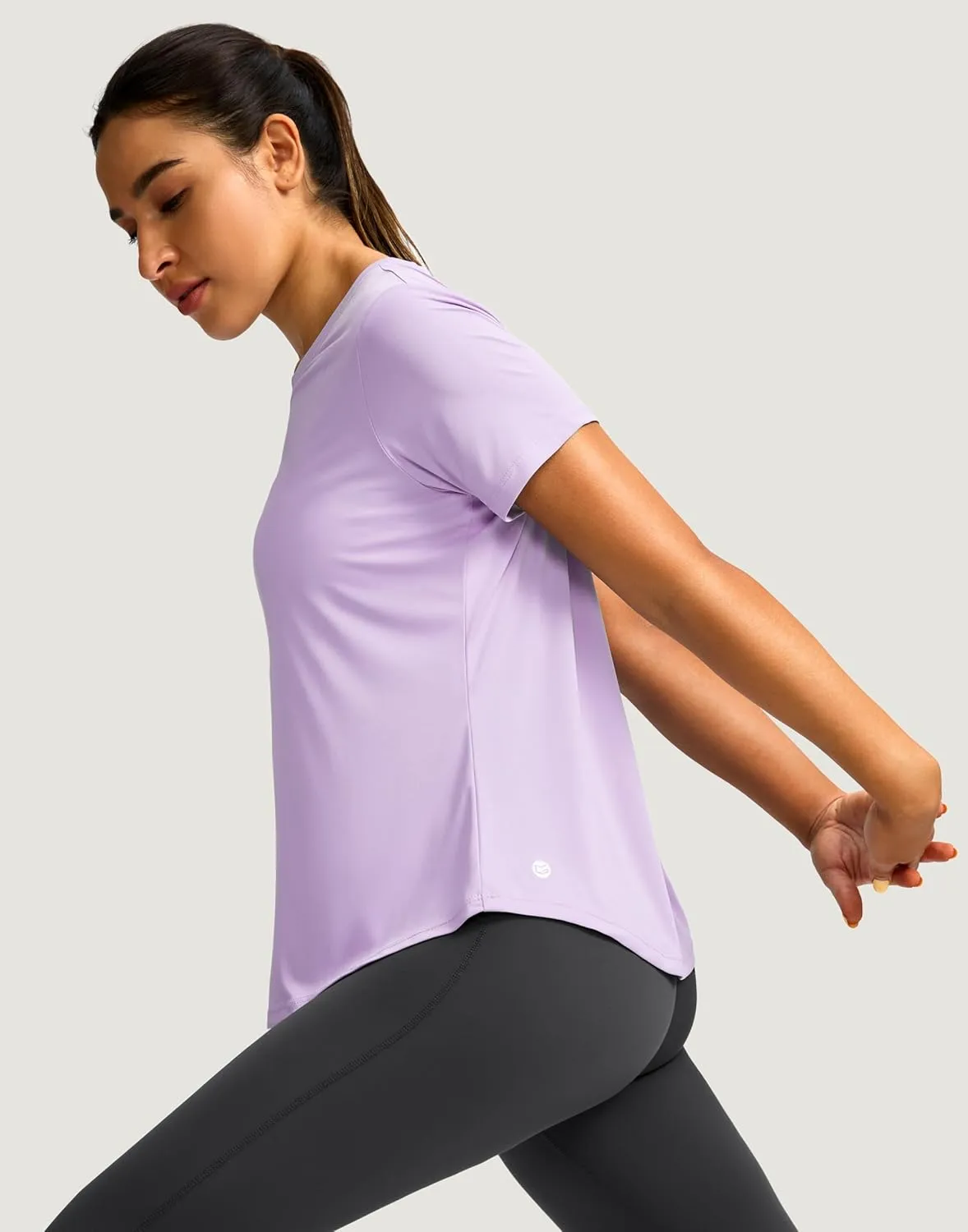 Women's Short Sleeve Workout Shirts Breathable UPF 50  Sun Protection T-Shirts Quick Dry Gym Running Hiking Tops