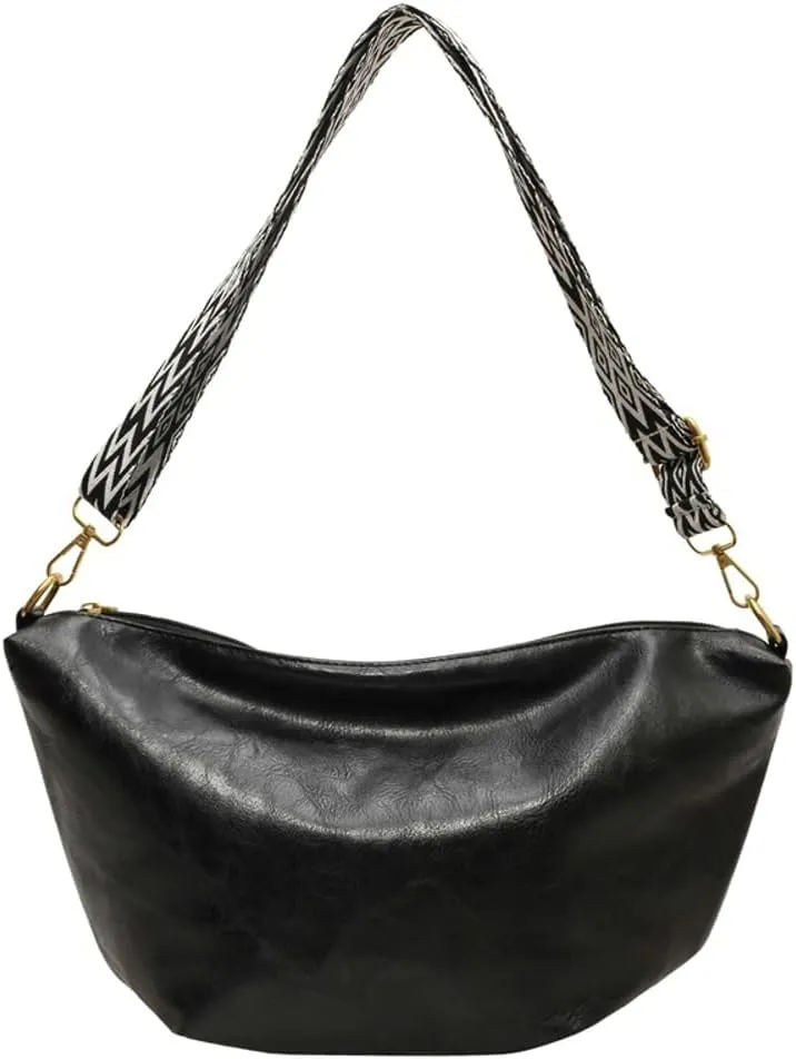 Women's Soft Shoulder Crossbody Bag Fashion PU Leather Totes Large Dumpling Handbag Retro Purse Satchel