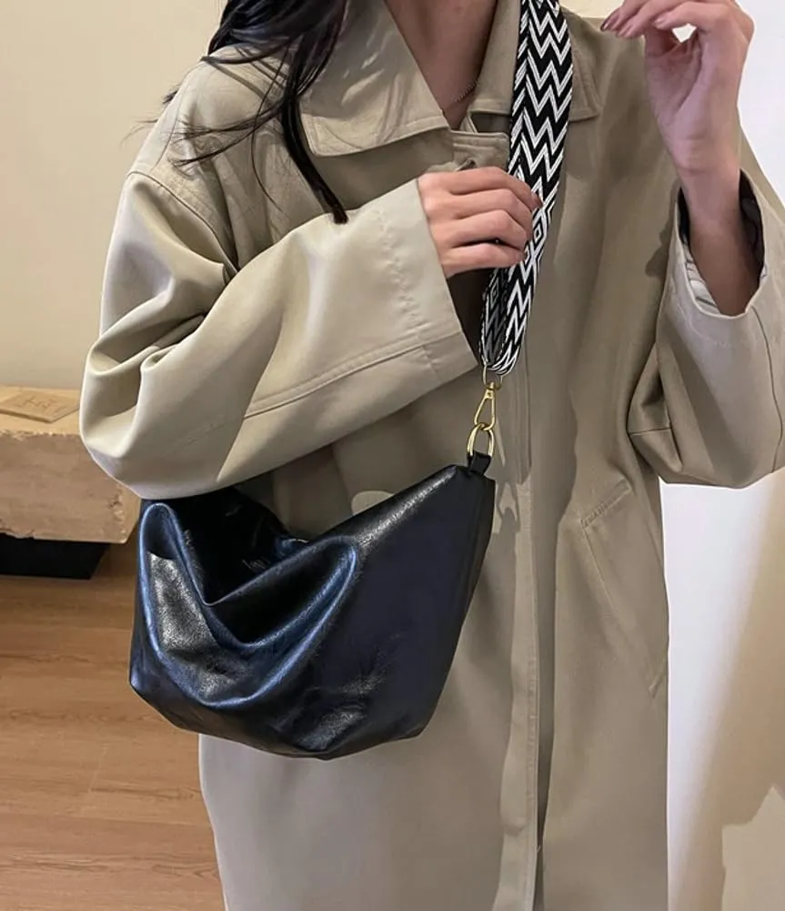 Women's Soft Shoulder Crossbody Bag Fashion PU Leather Totes Large Dumpling Handbag Retro Purse Satchel