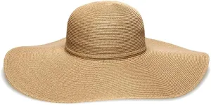 Women's Sophia Straw Floppy Hat, Toast