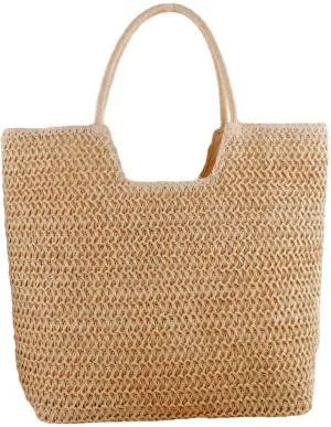 Women's Straw Bag Woven Basket Beach Purse Summer Purses Vacation Handbags Straw Purse