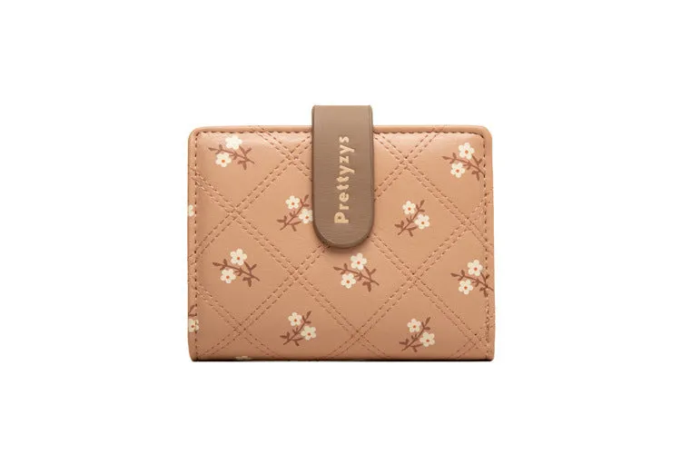 Women's Style Simple Short Two Fold Fashion Multiple Ladies Wallets