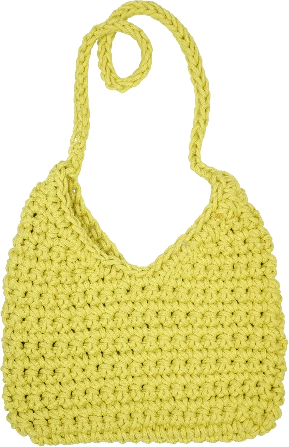 Women's Summer Beach HandBag Cotton Rope Vacation Hand- Woven Shoulder Bag Purse Dumpling Bag