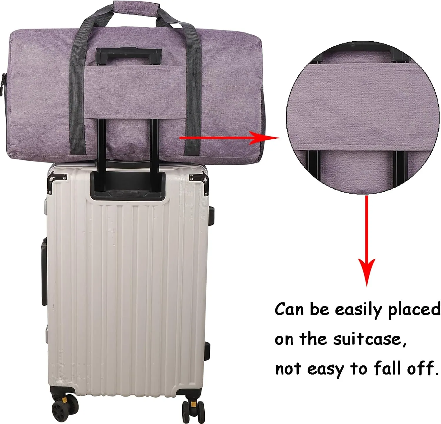 Woogwin Travel Duffel Bag Large Foldable Waterproof Overnight Bag for Beach Swim Bags Pool Sports Gym