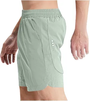 Workout Shorts for Men Quick Dry Mesh Breathable Summer Gym Running Shorts Men Lightweight Training Sports Activewear